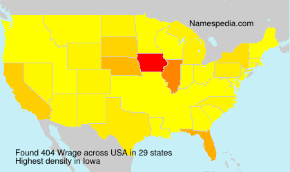 Surname Wrage in USA Surname Wrage in USA