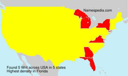 Surname Writ in USA Surname Writ in USA