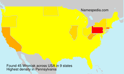 Surname Wroniak in USA Surname Wroniak in USA