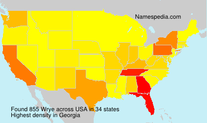 Surname Wrye in USA Surname Wrye in USA