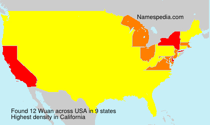 Surname Wuan in USA Surname Wuan in USA