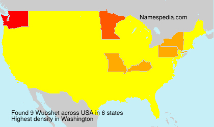 Surname Wubshet in USA Surname Wubshet in USA