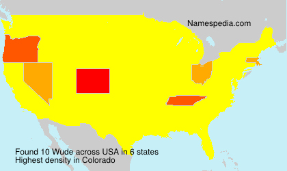 Surname Wude in USA Surname Wude in USA