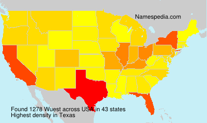 Surname Wuest in USA Surname Wuest in USA