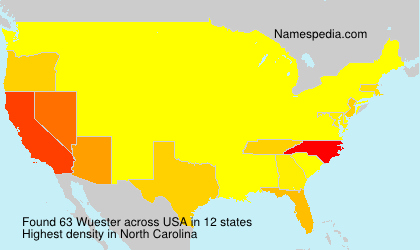 Surname Wuester in USA Surname Wuester in USA