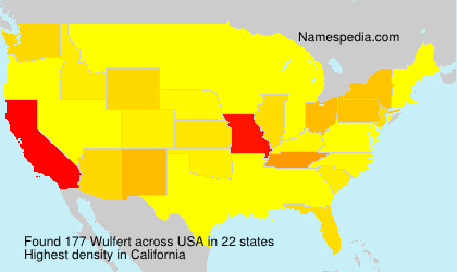 Surname Wulfert in USA Surname Wulfert in USA