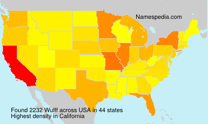 Surname Wulff in USA Surname Wulff in USA