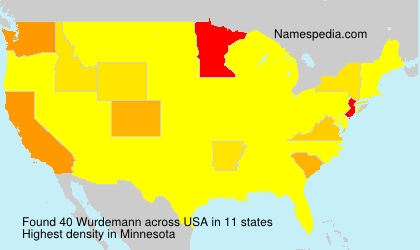 Surname Wurdemann in USA Surname Wurdemann in USA