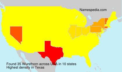 Surname Wursthorn in USA Surname Wursthorn in USA