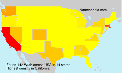 Surname Wuth in USA Surname Wuth in USA