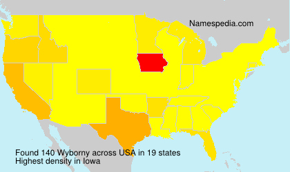 Surname Wyborny in USA