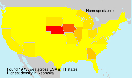Surname Wyldes in USA Surname Wyldes in USA