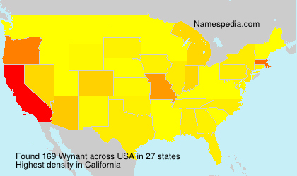 Surname Wynant in USA Surname Wynant in USA