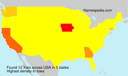 Surname Xam in USA Surname Xam in USA