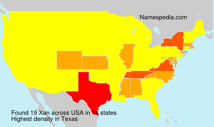 Surname Xan in USA