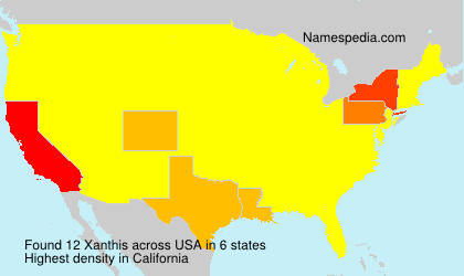 Surname Xanthis in USA Surname Xanthis in USA