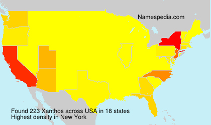 Surname Xanthos in USA