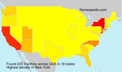Surname Xanthos in USA Surname Xanthos in USA