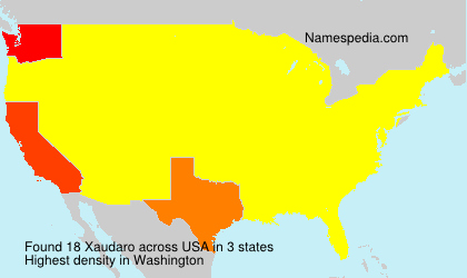 Surname Xaudaro in USA