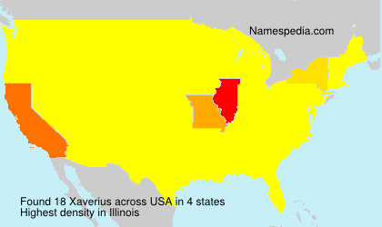 Surname Xaverius in USA