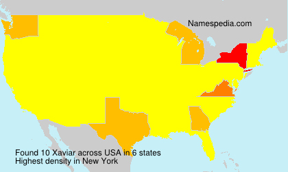 Surname Xaviar in USA