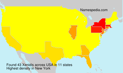 Surname Xenidis in USA Surname Xenidis in USA