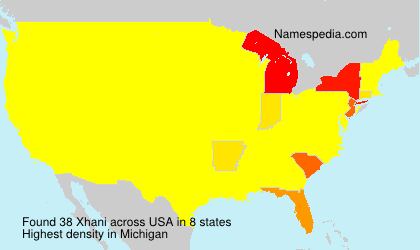 Surname Xhani in USA Surname Xhani in USA