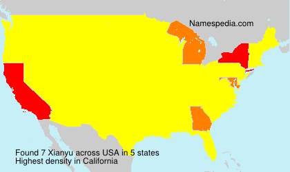 Surname Xianyu in USA Surname Xianyu in USA
