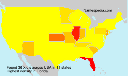 Surname Xidis in USA Surname Xidis in USA