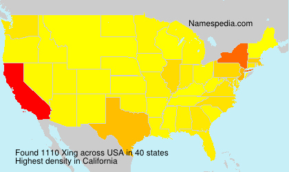 Surname Xing in USA Surname Xing in USA