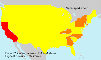 Surname Xiufeng in USA Surname Xiufeng in USA