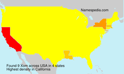Surname Xom in USA