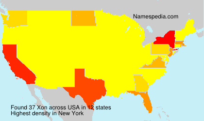 Surname Xon in USA