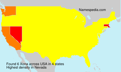 Surname Xona in USA