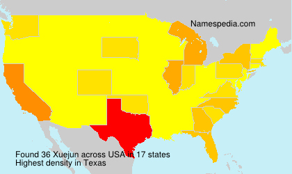 Surname Xuejun in USA Surname Xuejun in USA