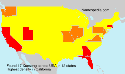 Surname Xuesong in USA Surname Xuesong in USA