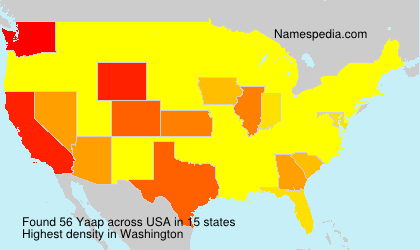 Surname Yaap in USA Surname Yaap in USA