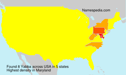 Surname Yabba in USA