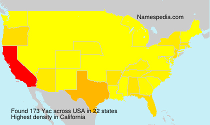 Surname Yac in USA