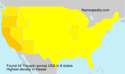 Surname Yacapin in USA Surname Yacapin in USA