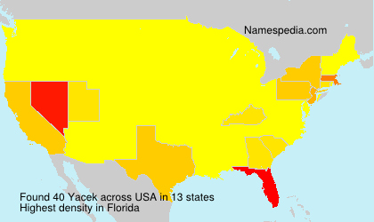 Surname Yacek in USA Surname Yacek in USA