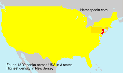 Surname Yacenko in USA Surname Yacenko in USA