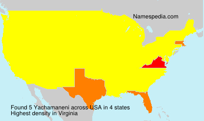 Surname Yachamaneni in USA