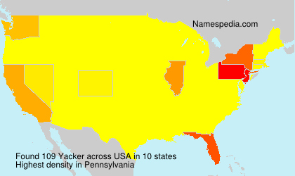 Surname Yacker in USA Surname Yacker in USA