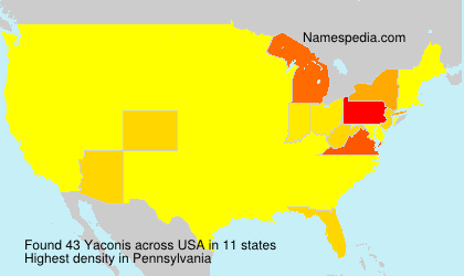 Surname Yaconis in USA Surname Yaconis in USA