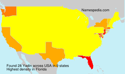 Surname Yadin in USA Surname Yadin in USA