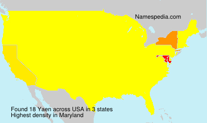 Surname Yaen in USA Surname Yaen in USA