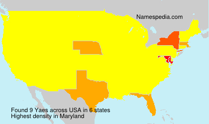 Surname Yaes in USA Surname Yaes in USA
