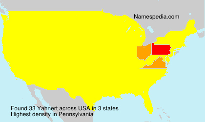 Surname Yahnert in USA Surname Yahnert in USA