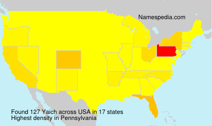 Surname Yaich in USA Surname Yaich in USA